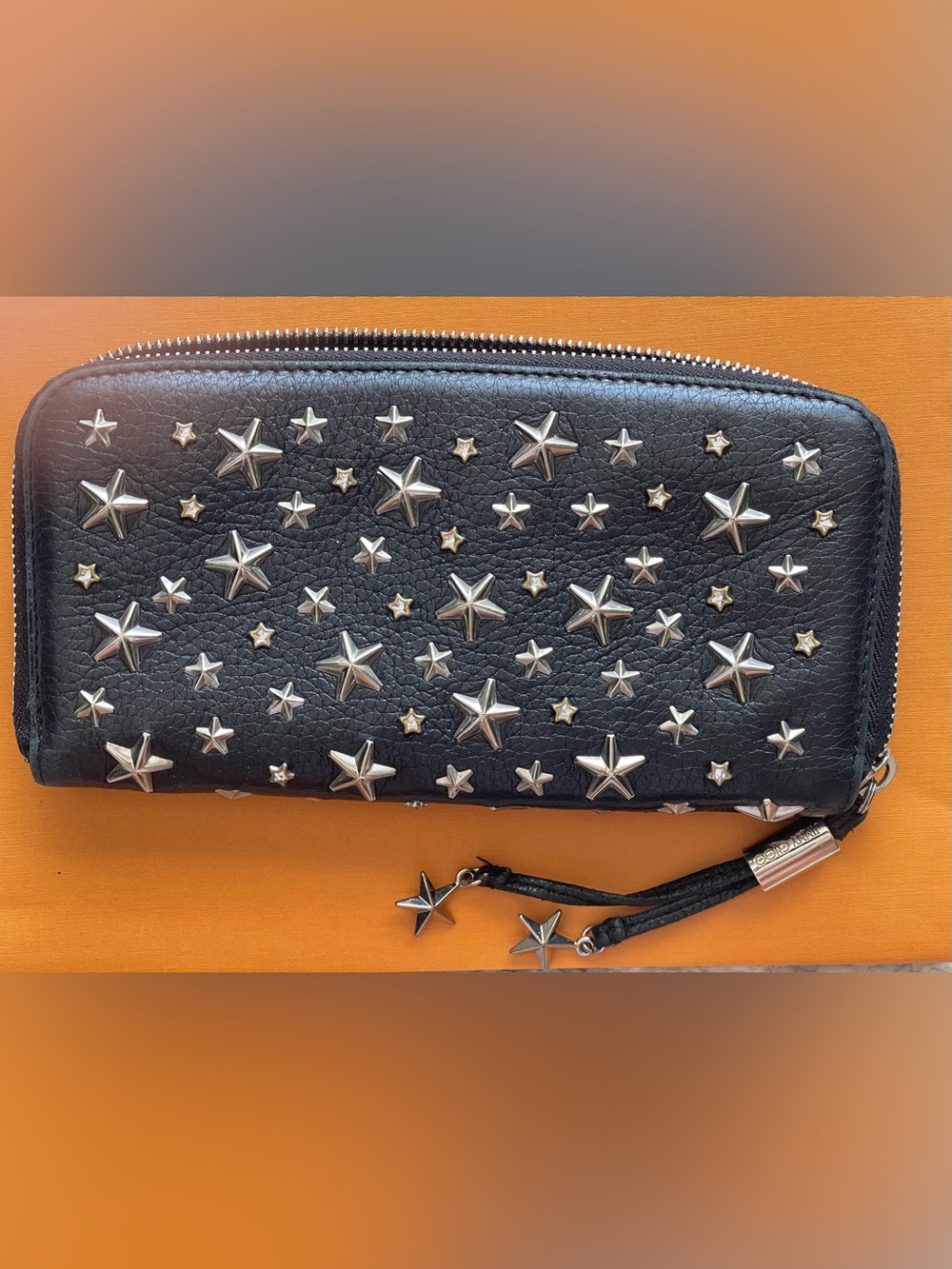 Jimmy Choo Black leather star studded zip around wallet - Picture 15 of 15